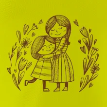 Matka a dcéra v objatí