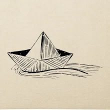 Letná romantika - papierová loďka