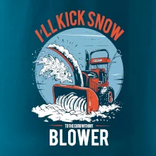 Kick snow blower