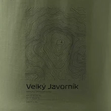 Velký Javorník (Beskydy) - vrstevnice v obdĺžniku