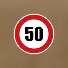 Dopravná značka - obmedzenie rýchlosti 50