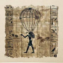 Egyptské hieroglyfy parašutista