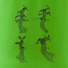 Skrútený stožiar vysokého vedenia