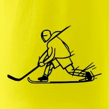 Kreslený hokejista tučnou fixkou