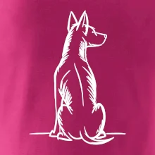 Pes kreslený zozadu