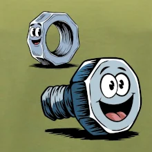 Parové tričko - Skrutka a matka