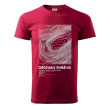 Děčínský Sněžník - vrstevnice v obdĺžniku