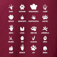 Zvieracie stopy - názvy