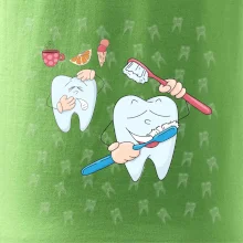 Zubárske tričko - kefka a jedlo