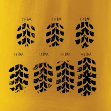 Pneumatiky - obtlačok v závislosti na tlaku