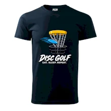 Discgolfový kôš s letiacim diskom eat sleep repeat