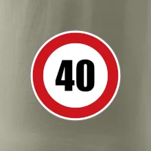 Dopravná značka - obmedzenie rýchlosti 40