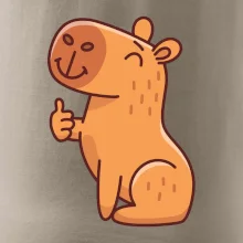 Kapybara s palcom hore