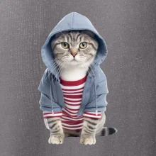 Mačka v pruhovanom triku