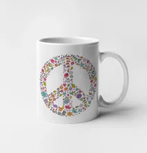 Peace symbol lístočky