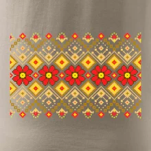 Ukrajinský vzor - Červené kvety