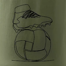 Futbalová lopta kopačka jedným ťahom