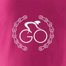 Logo cyklistu a reťaz