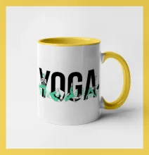 Yoga nápis farebný