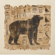 Egyptské hieroglyfy medveď