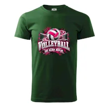 Volejbalový míč u sítě eat sleep repeat