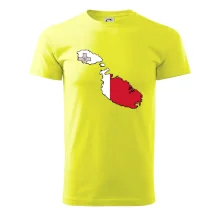 Mapa Malta s vlajkou