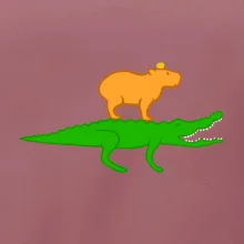 Kapybara na krokodílovi