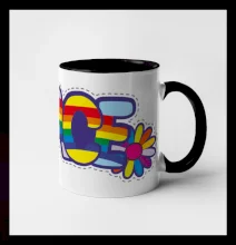 Peace nápis dúhový