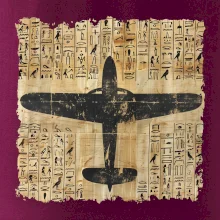 Egyptské hieroglyfy lietadlo