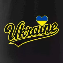Ukraine - nápis čierny