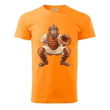 Baseballový catcher retro rytina