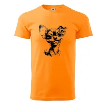 Čiernobiela karikatúra čivava