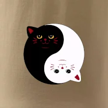 Mačky jin jang farebné