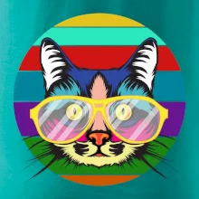 Mačka pri farebnom západe