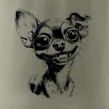 Čiernobiela karikatúra čivava