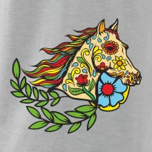 Kôň farebný s listami