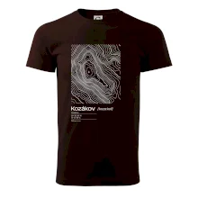 Kozákov - vrstevnice v obdĺžniku