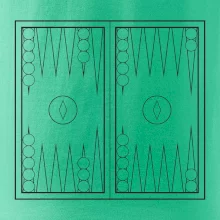 Backgammon čiernobiely