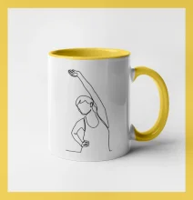 Preťahujúca sa žena jedným ťahom