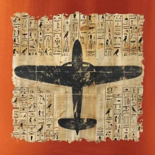 Egyptské hieroglyfy lietadlo