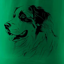 Bernský salašnícky pes čierna kresba