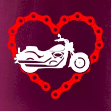 Moto srdce reťaz - chopper