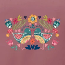 Folklór - dva farebné vtáčiky