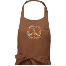 Peace symbol červené kvety