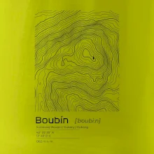 Boubín - vrstevnice v obdĺžniku