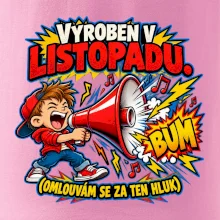 Vyroben v listopadu hlučný kluk s červeným megafonem