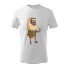 Alpaka s vínom muž