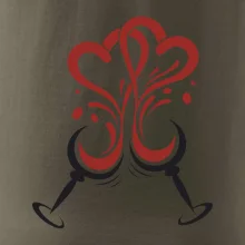 Víno je láska okrúhle poháre