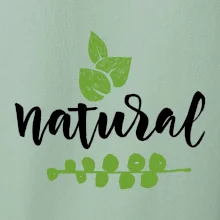 Natural - nápis v listoch