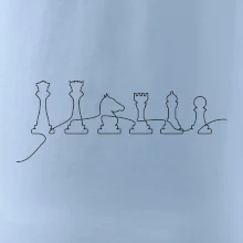 Šachové figúrky v rade - obrys
